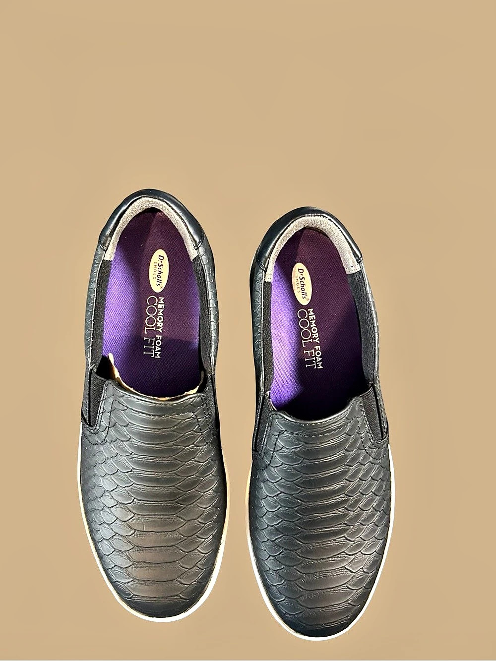 Dr. Scholl's Madison Black Python Sneakers US 7